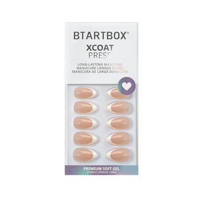 BTArtbox Press-On Nails -White French - S Almond -32ct | Target