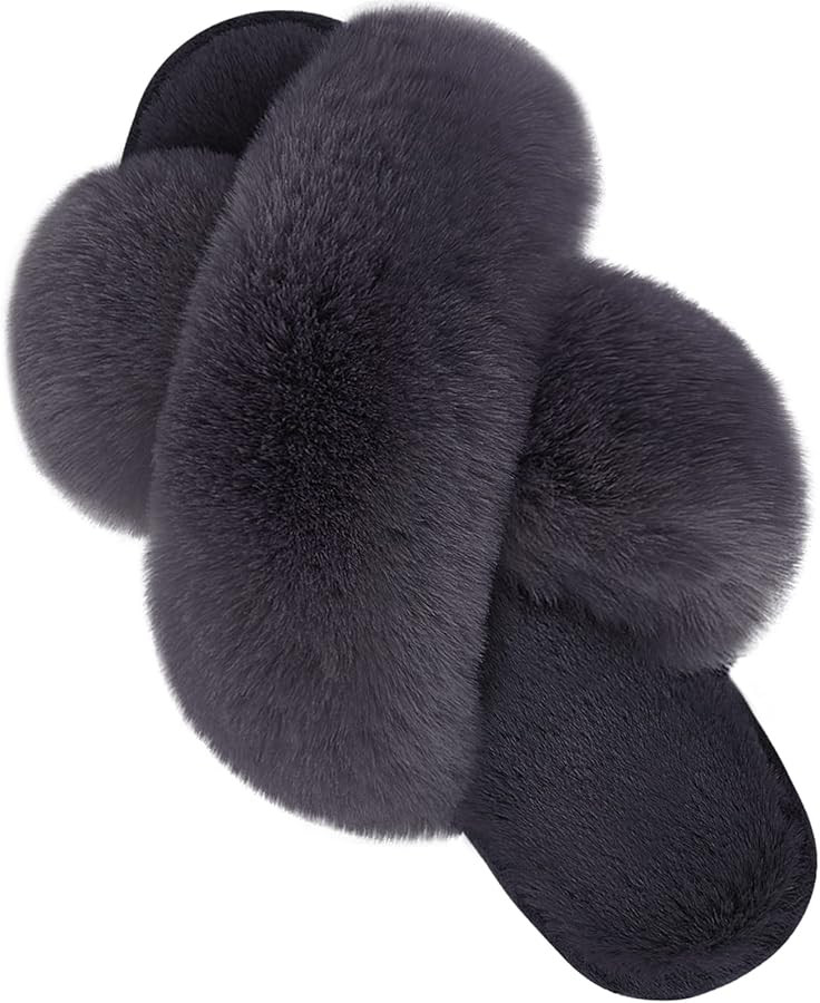 Parlovable Women's Cross Band Slippers House Shoes | Amazon (US)