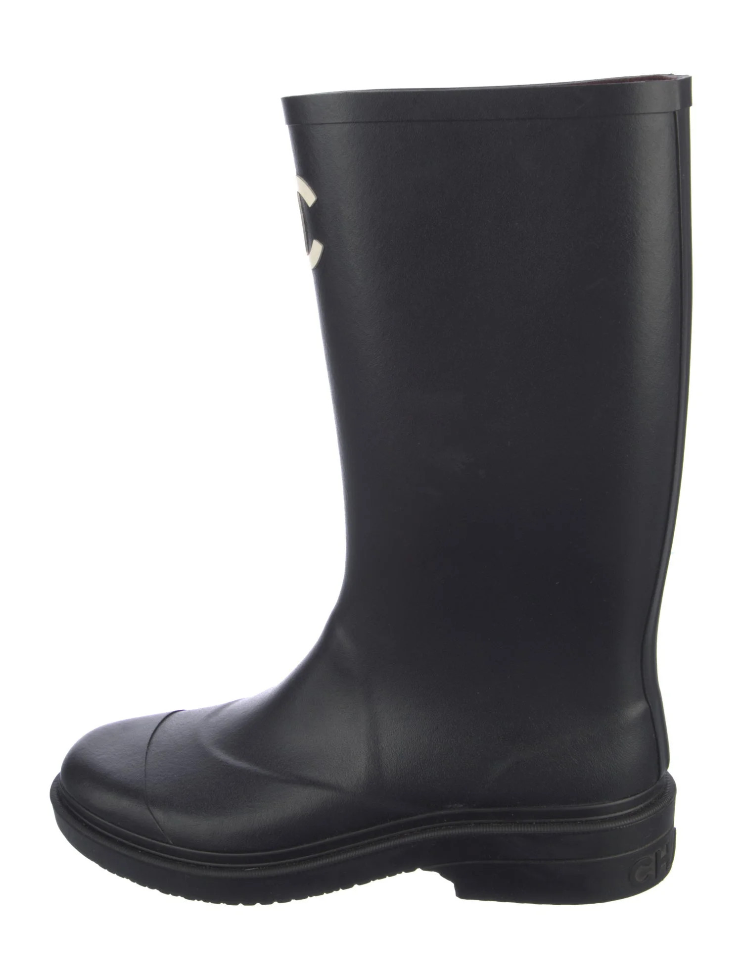 2022 Interlocking CC Logo Rain Boots | The RealReal