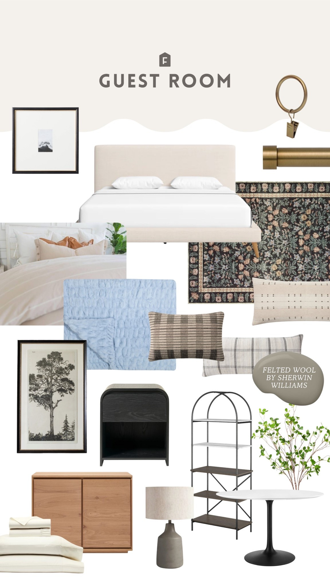 Guest room links! Lots of things were sold out so I linked what I could find plus similar items!