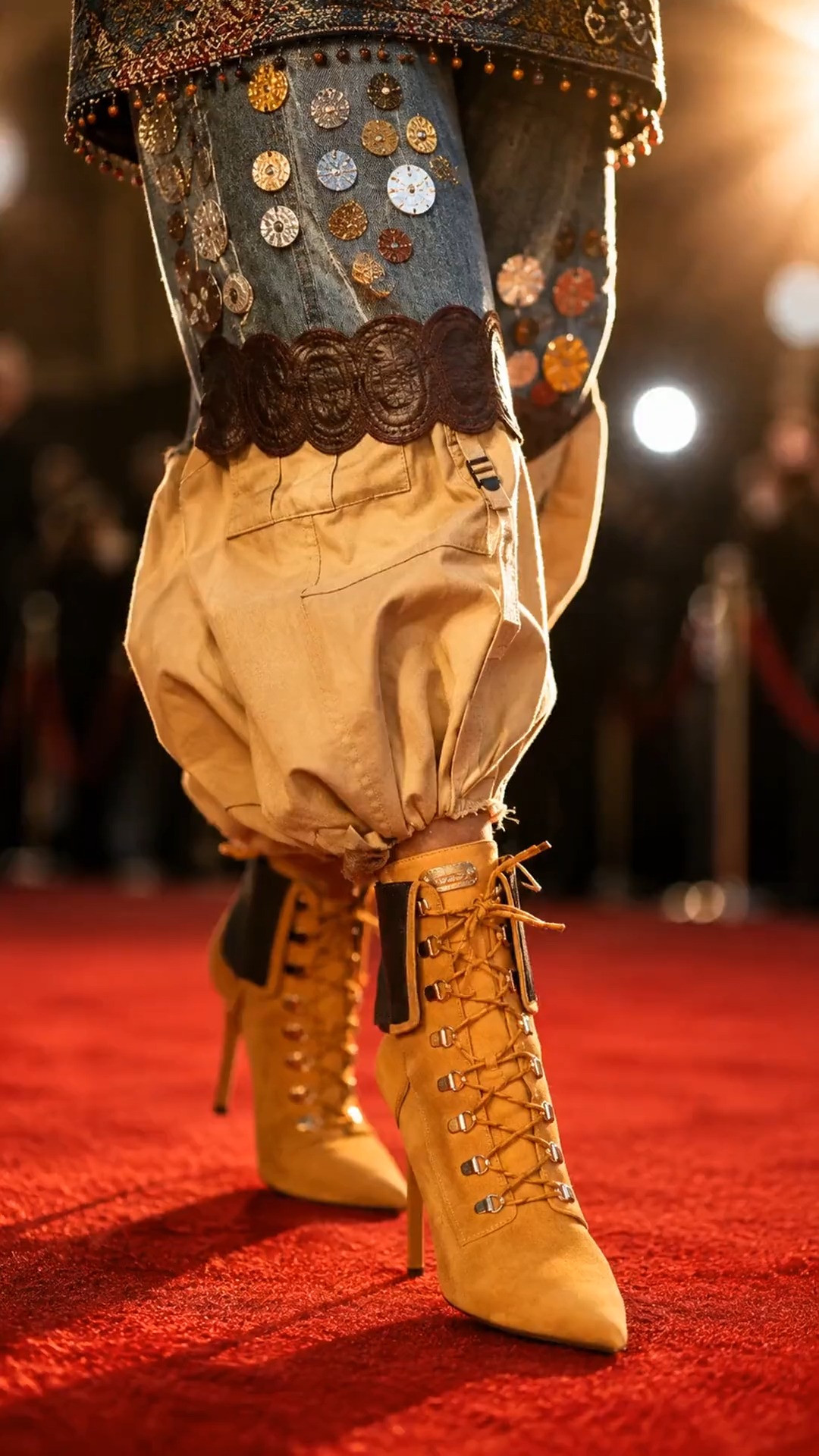 SZA wore these to the BET Awards and I cannot stop thinking about them. It's a work boot — wheat nubuck, folded cuff, laces all the way up — and then a 4-inch stiletto where the lug sole should be. Steve Madden calls it the Morals, $189.95. Their own site says it sold 58 pairs in five days. Stiletto Timberland: are we doing this, or absolutely not? 

 #LTKootd #LTKSeasonal
