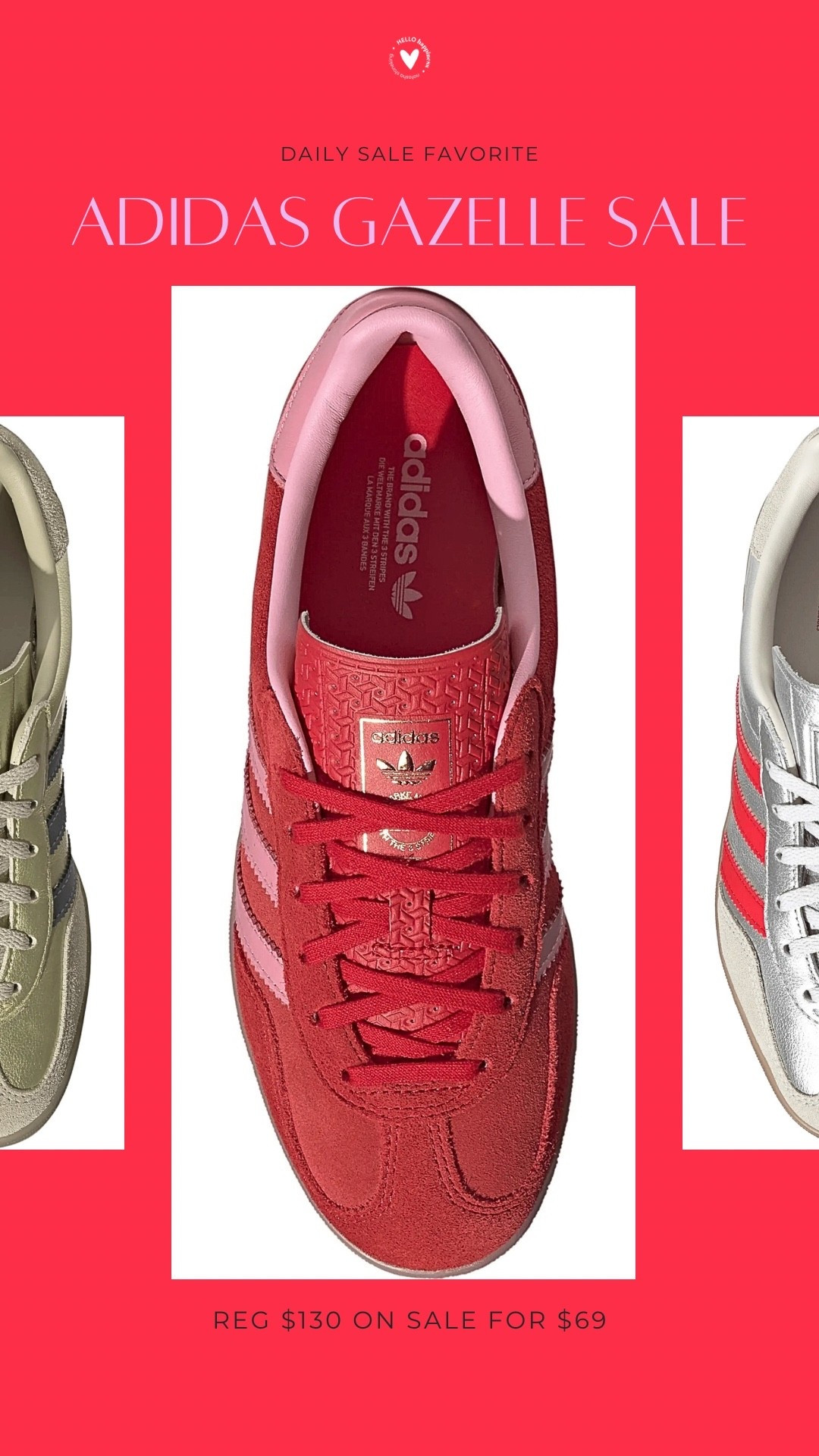 The sneaker sale I've been waiting for! ❤️ These Adidas Gazelles are marked down from $130 to $69, and they're such a classic. If you've been thinking about grabbing a pair, now's the time.

#LTKootd #LTKSaleAlert #LTKActive