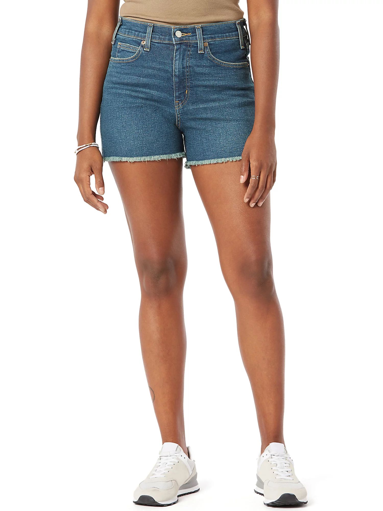 Signature by Levi Strauss & Co.™ Women's Heritage 3-inch Cutoff Shorts - Walmart.com | Walmart (US)