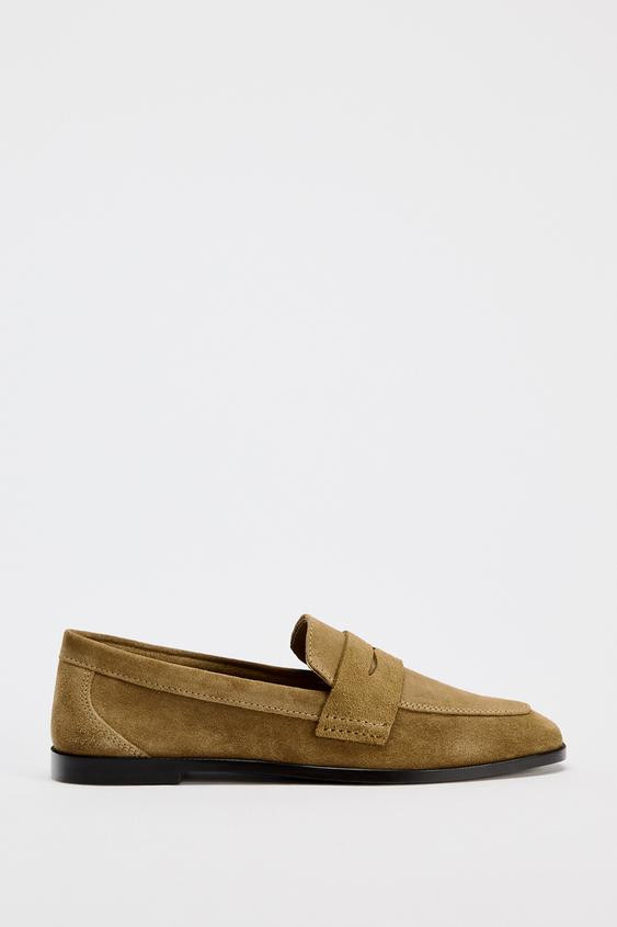 SUEDE LOAFERS | Zara UK