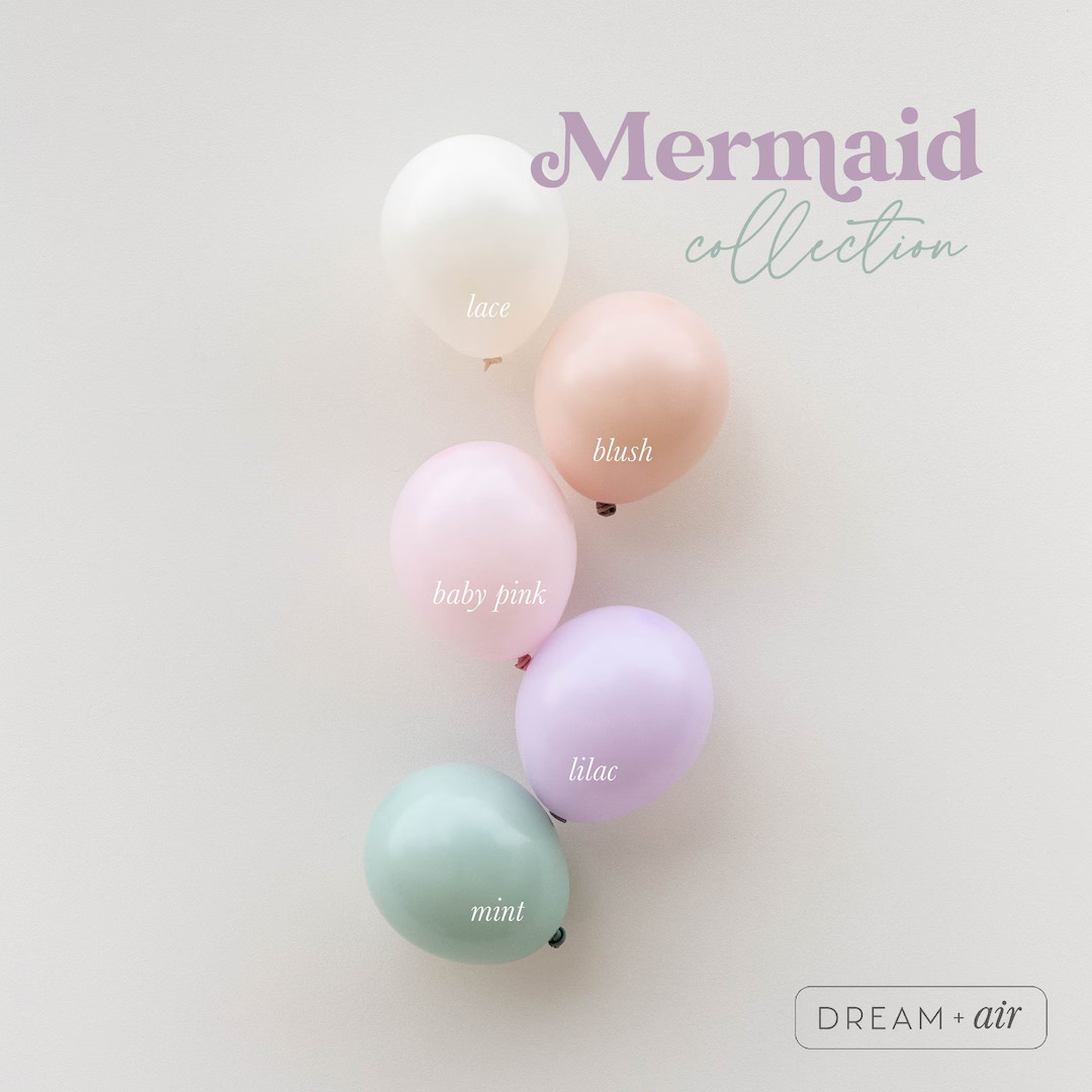 Mermaid DIY Balloon Arch Kit Mermaid Themed Balloon Garland Pastel Rainbow Balloons Pink Purple T... | Etsy (US)