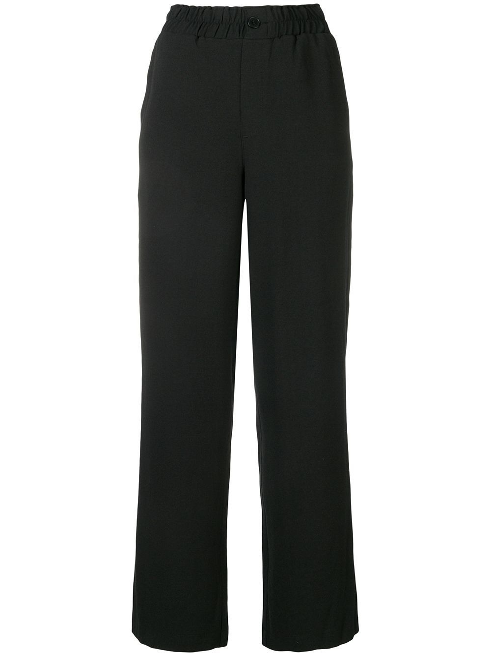 Ganni wide leg trousers - Black | FarFetch US