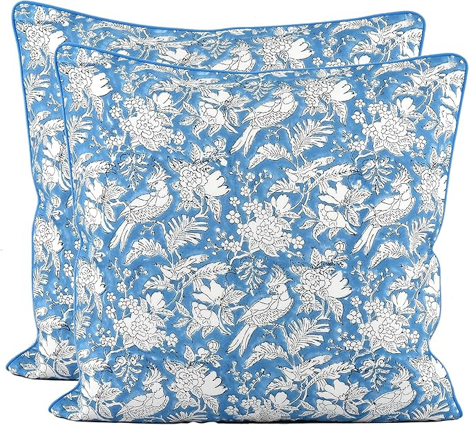 CPC Throw Pillow Covers for Couch, 20x20 Inch Decorative Couch Pillows for Living Room, 100% Cott... | Amazon (US)