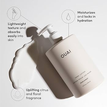 OUAI Loci\u00f3n de manos - Loci\u00f3n ligera e hidratante diaria para piel seca - Hecha con agu... | Amazon (US)