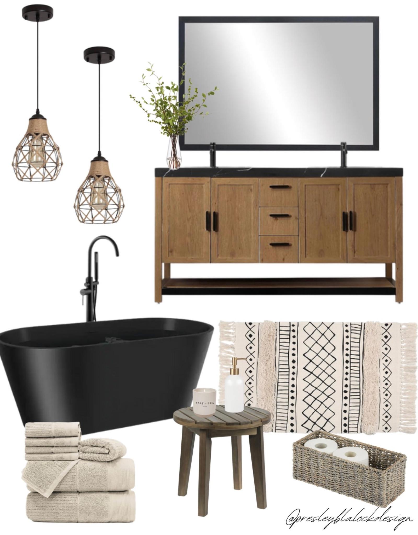 Bathroom Finds / Bathroom Accessories / Boho Bathroom / Bath Vanity / Bath Tub / Boho Rug / Woven Pendant Light / Bathroom Mirror / Faux Greenery / Soap Dispenser / Amazon Home / Rattan Basket / Woven Basket / Bath Towels / Wood Side Table / Wood Vanity 

#LTKhome #LTKstyletip #LTKsalealert