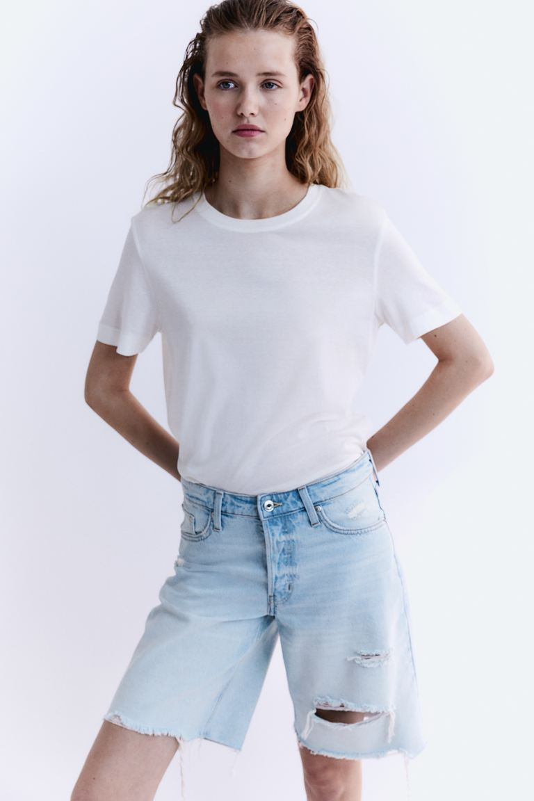 Baggy Low Denim Shorts | H&M (US + CA)