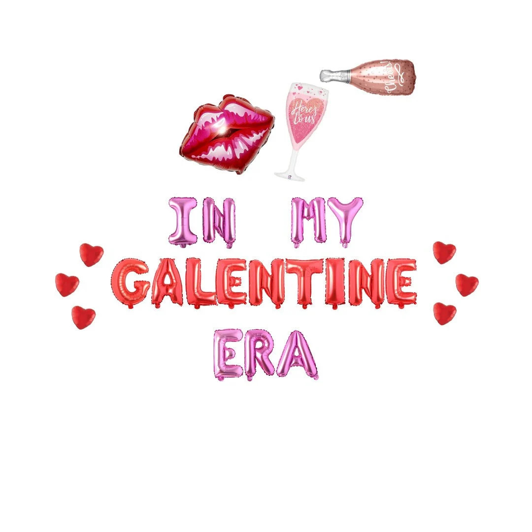 Valentine's Day Decorations, in My Galentine Era Balloon Banner, Valentines Day Decorations, Vale... | Etsy (US)