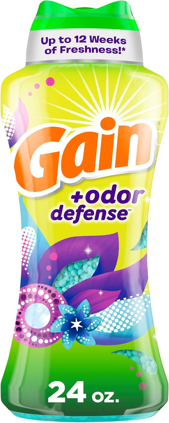 Gain Fireworks Odor Defense In-Wash Scent Booster, Super Fresh Blast Scent, 24 oz, HE Compatible | Amazon (US)