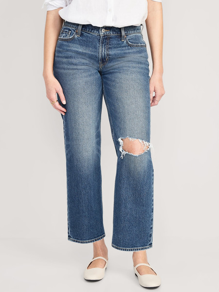 Mid-Rise Boyfriend Loose Jeans | Old Navy (US)