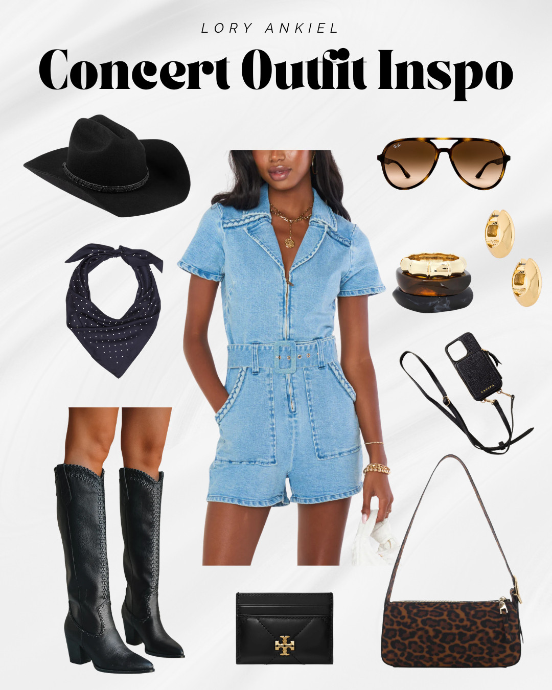 Concert Outfit Inspo! Warm weather is on the horizon which means outdoor concert season! I love that this denim jumpsuit is a neutral and can be paired with a variety of accessories. 

#concertoutfit #whattowear #outdoorconcert 

 #LTKFestival #LTKootd #LTKSeasonal
