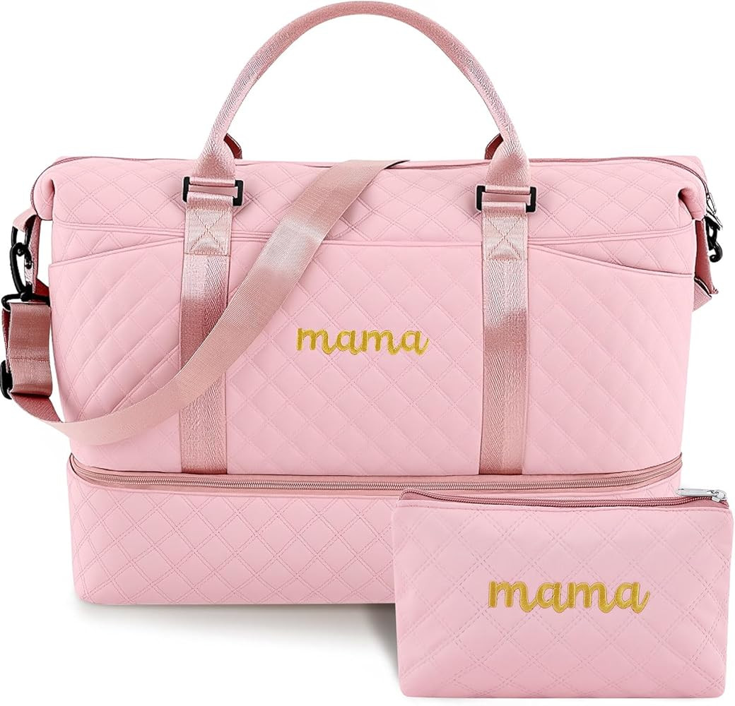 Dansydaisy Mama Hospital Bag for Women Labor Delivery Travel Duffle Bag with Shoe Compartment and... | Amazon (US)