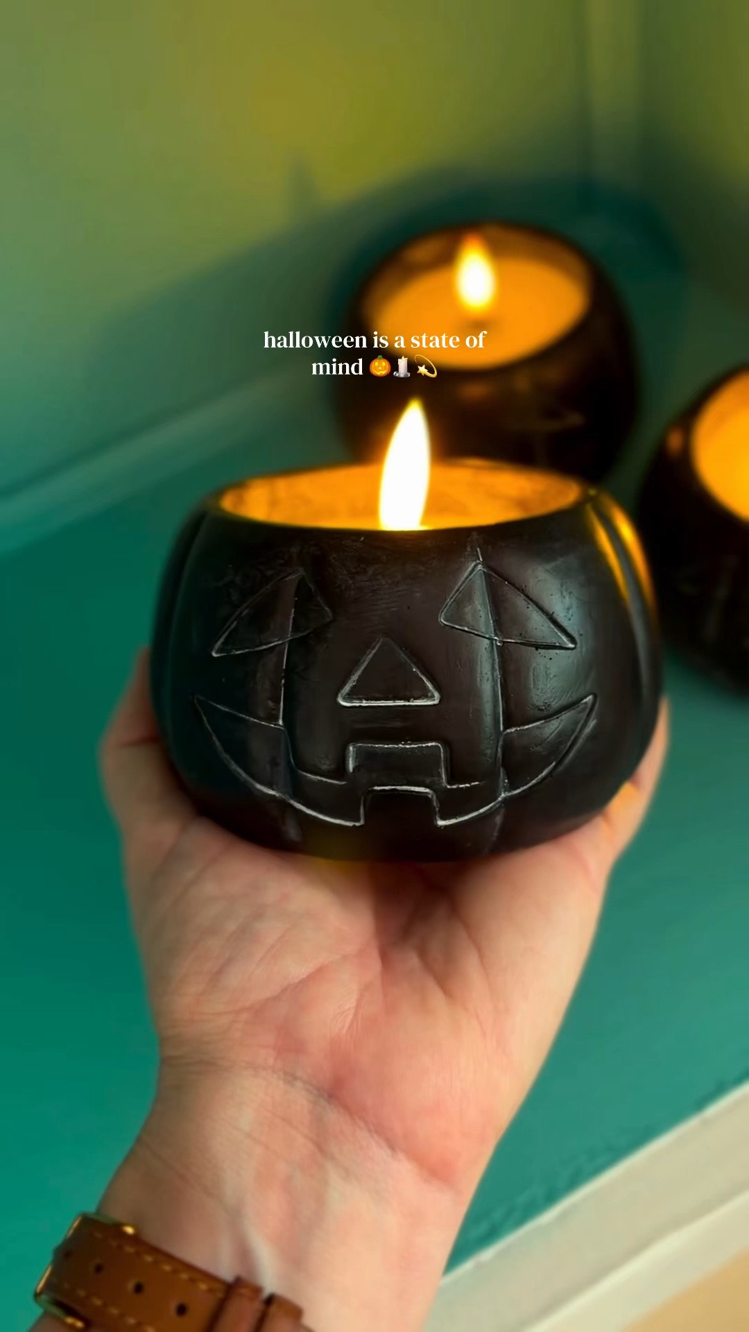 moody halloween decor, set of 3 pumpkin flameless candles, fall decorations, jack-o’-lantern, autumn aesthetic

#LTKSeasonal #LTKHome