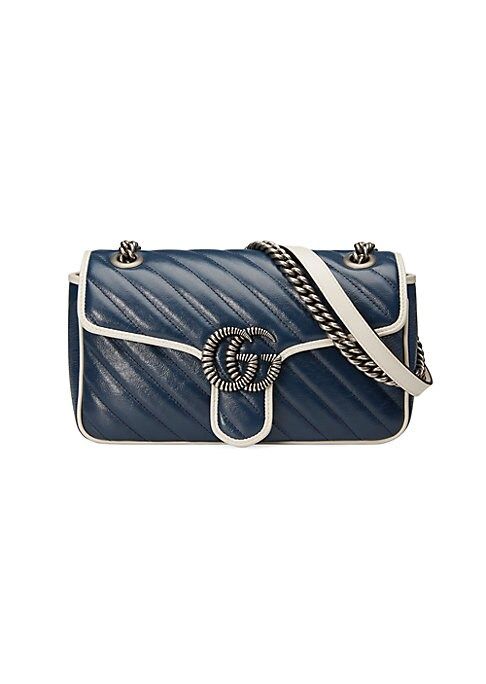 Gucci Women's GG Marmont Small Shoulder Bag - Blue | Saks Fifth Avenue