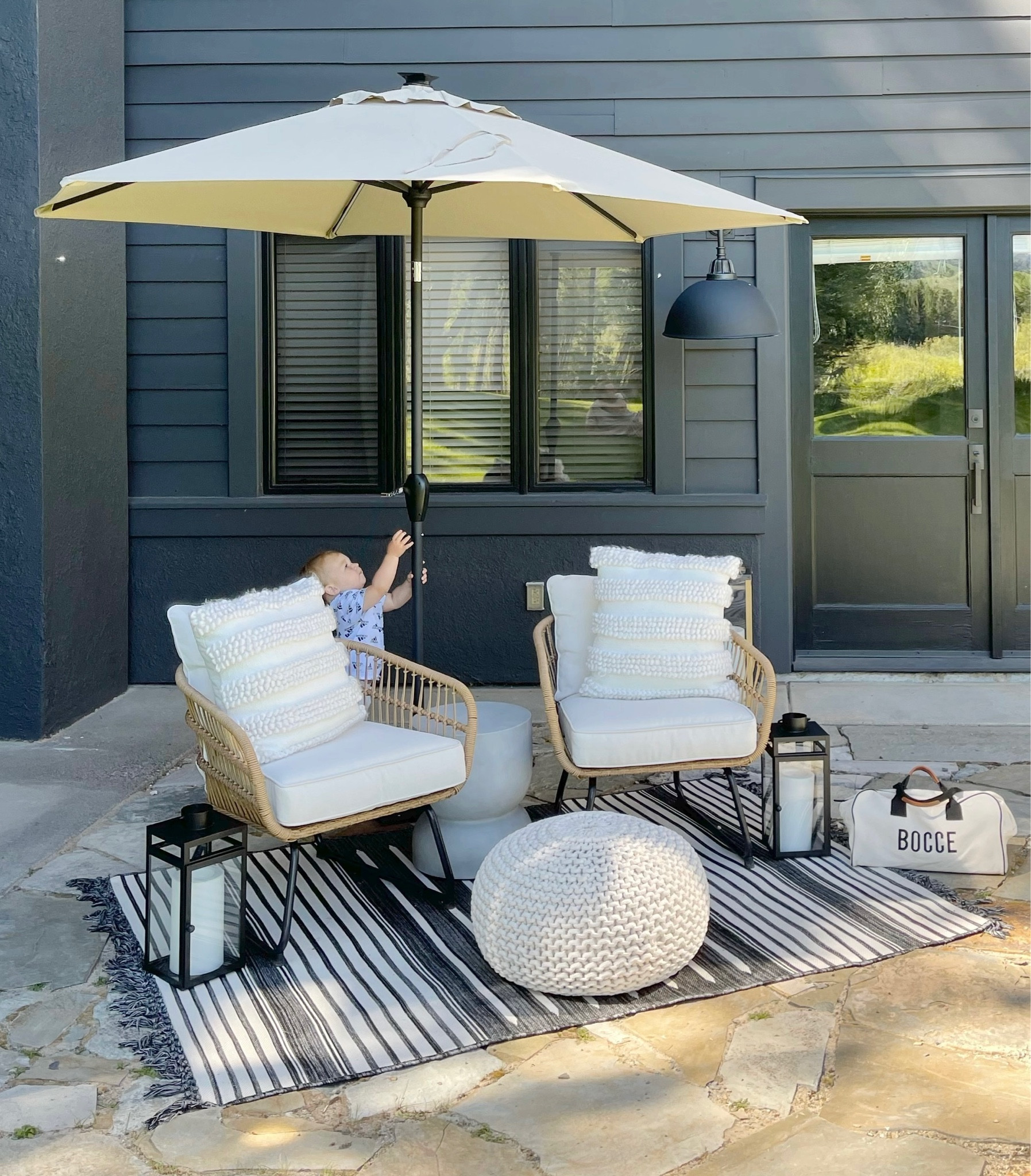 H O M E \ outdoor patio setup with two accent chairs from Target! On sale - 50% off!!! 👏🏻👏🏻

Home decor
Deck 

#LTKSeasonal #LTKhome
