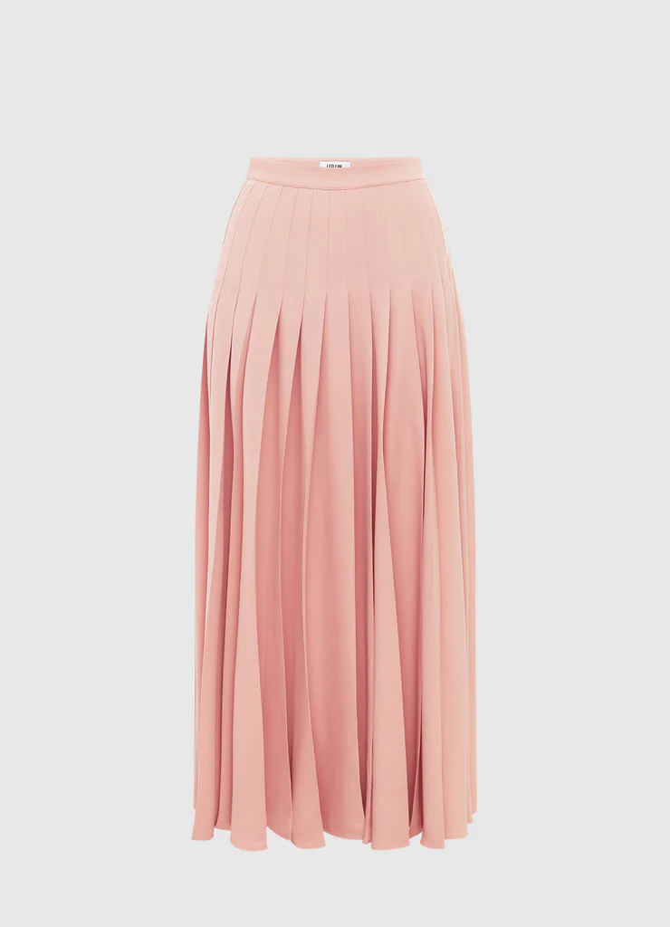 Tori Pleated Maxi Skirt - Light Rose | LEO LIN
