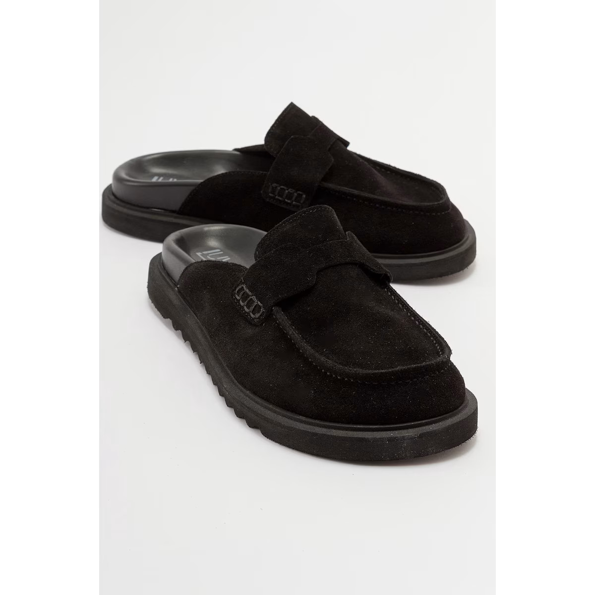 Online ExclusiveLaven - Black Suede Leather Clogs | Wolf & Badger