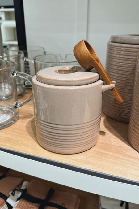 Stoneware canister with wooden spoon 🤩

#LTKhome #LTKSeasonal #LTKfindsunder50