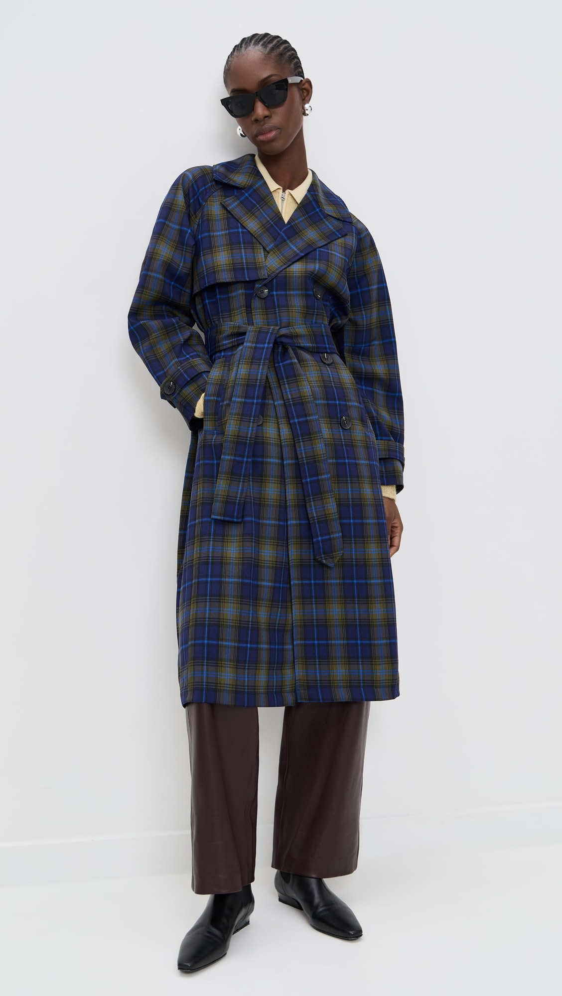 Double Breasted Trench with Quilted Bib | Shopbop