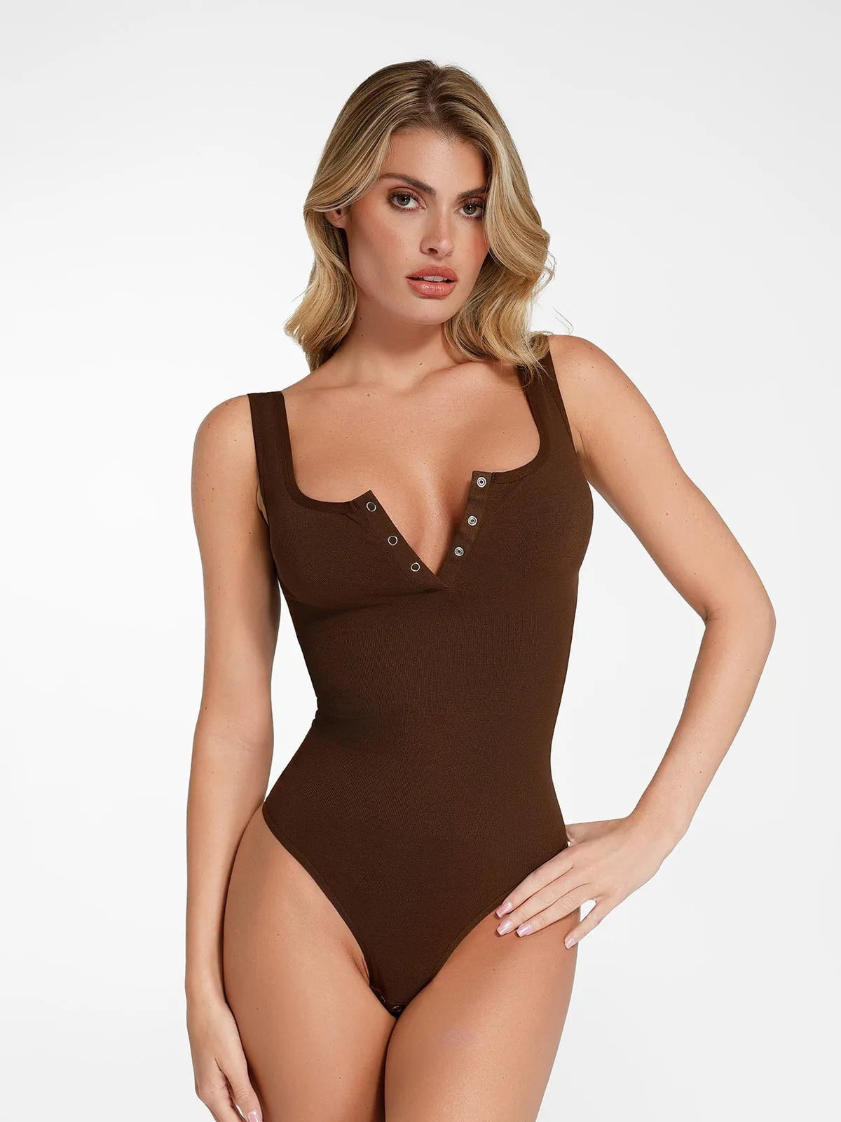 The Shapewear Bodysuit Seamless Modal Square Neck | Popilush
