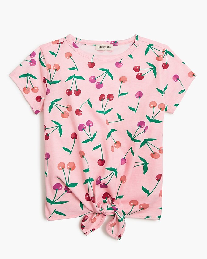 Girls' cherry tie-front tee | J.Crew Factory