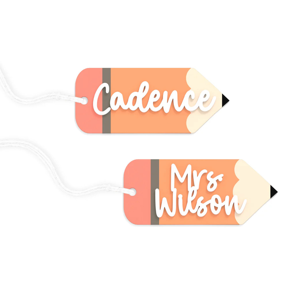 Personalized Name Pencil Gift Tag | The Cotton & Canvas Company