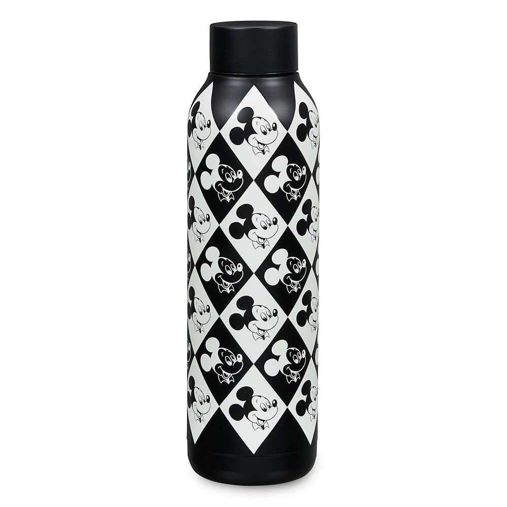 Mickey Mouse Black and White Grid Stainless Steel Water Bottle | Disney Store