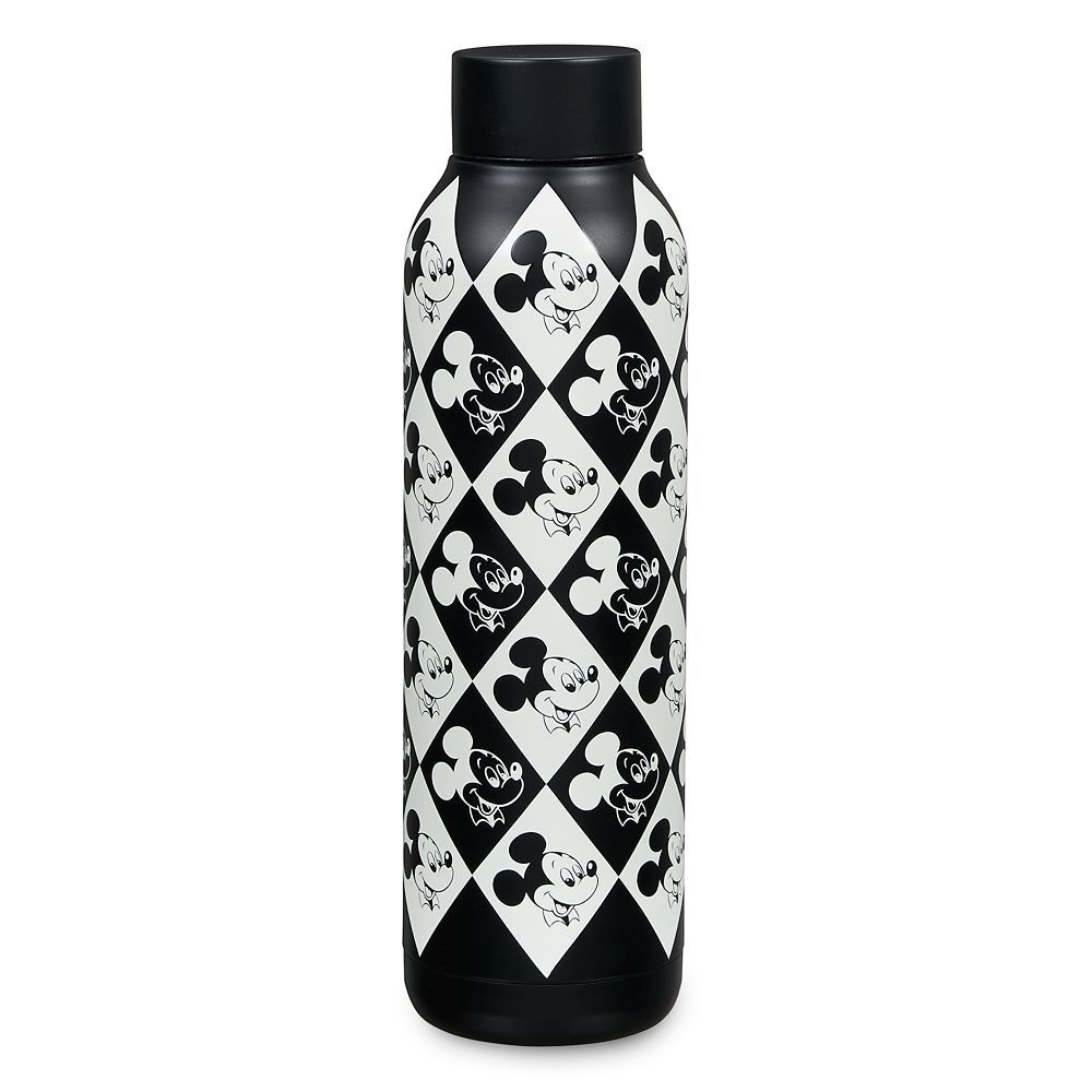 Mickey Mouse Black and White Grid Stainless Steel Water Bottle | Disney Store
