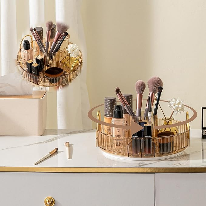 360° Rotating Lazy Susan Makeup Organizer, High-Capacity Bathroom Countertop Vanity Organizers, ... | Amazon (US)
