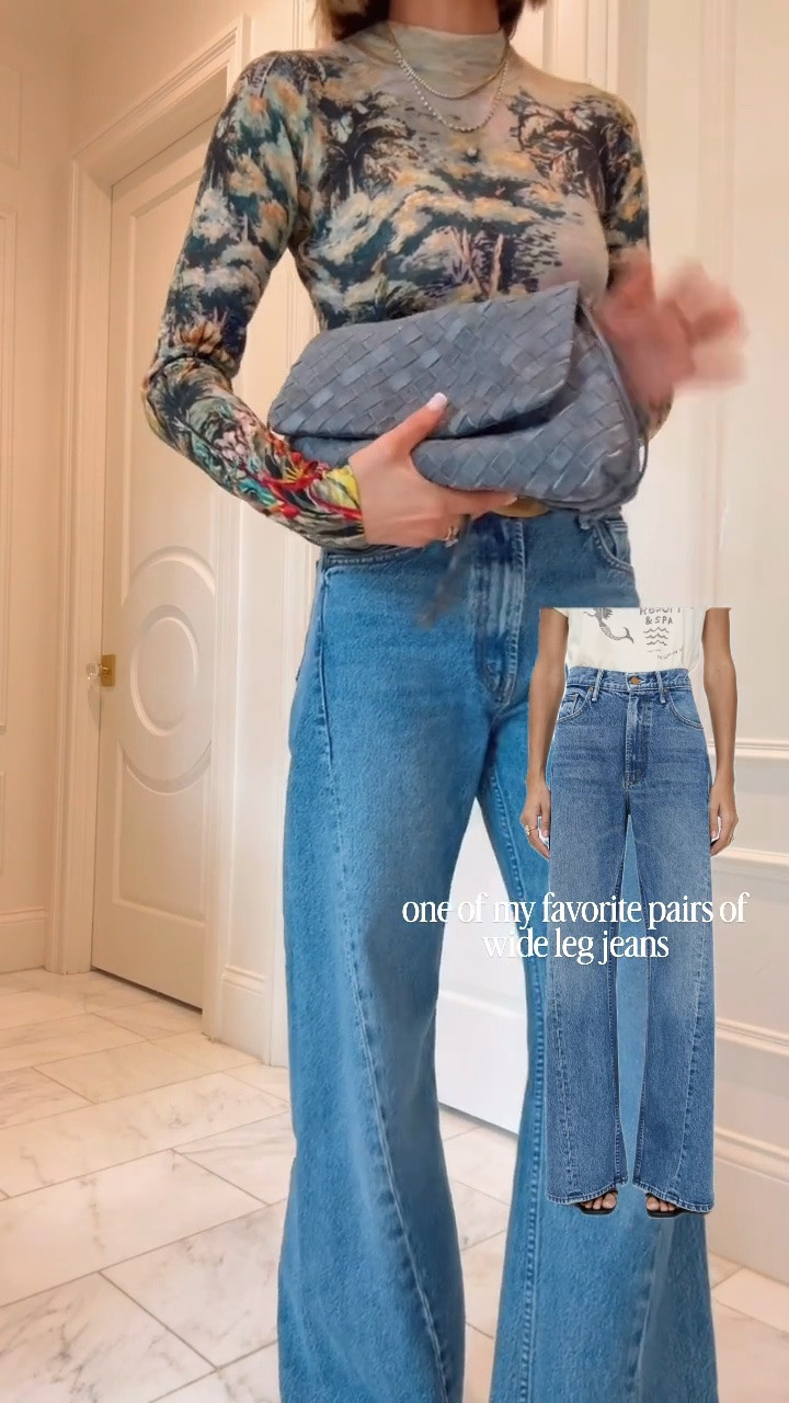 Love three wide leg jeans! So glad they are back in stock for fall! I'm wearing size 24 I sized down one size