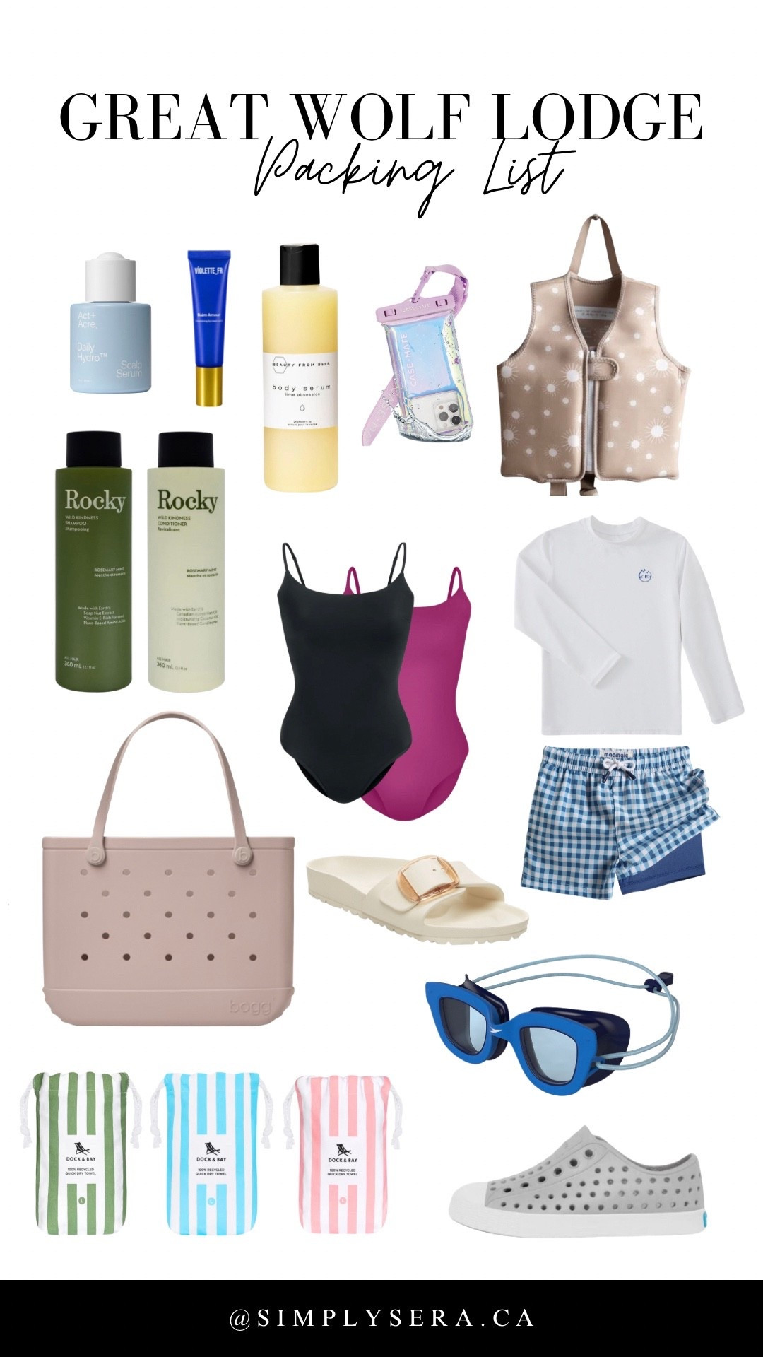 Great wolf Lodge packing list