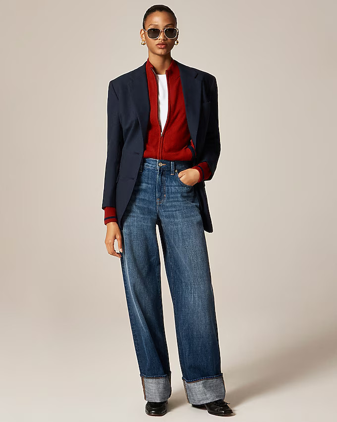 Cuffed lower-rise wide-leg jean | J. Crew US