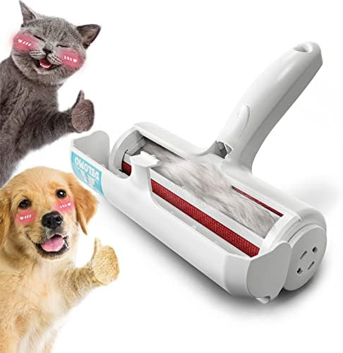 DELOMO Pet Hair Removal Tool: Reusable Lint Roller for Pet Hair, Pet Hair Remover with Built-in F... | Amazon (US)