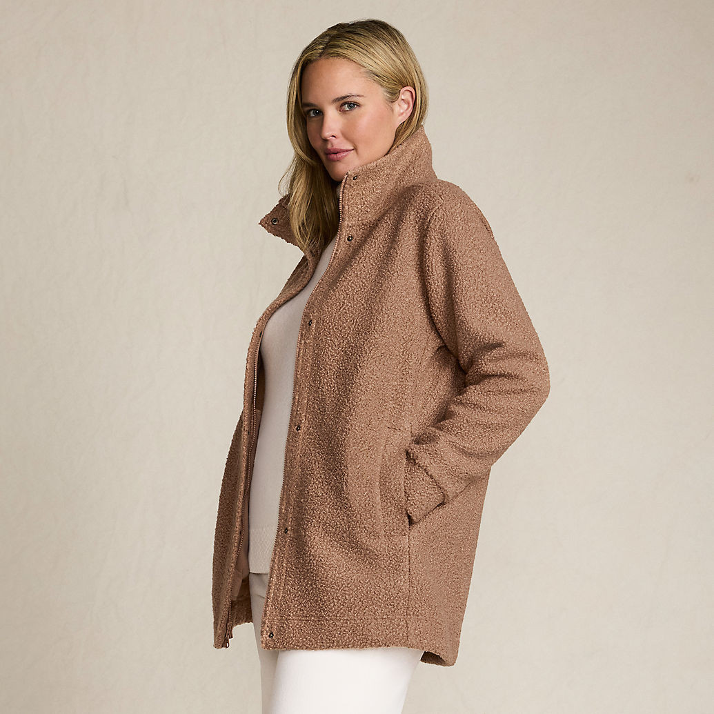Boucle Fleece Coat | Lands' End (US)