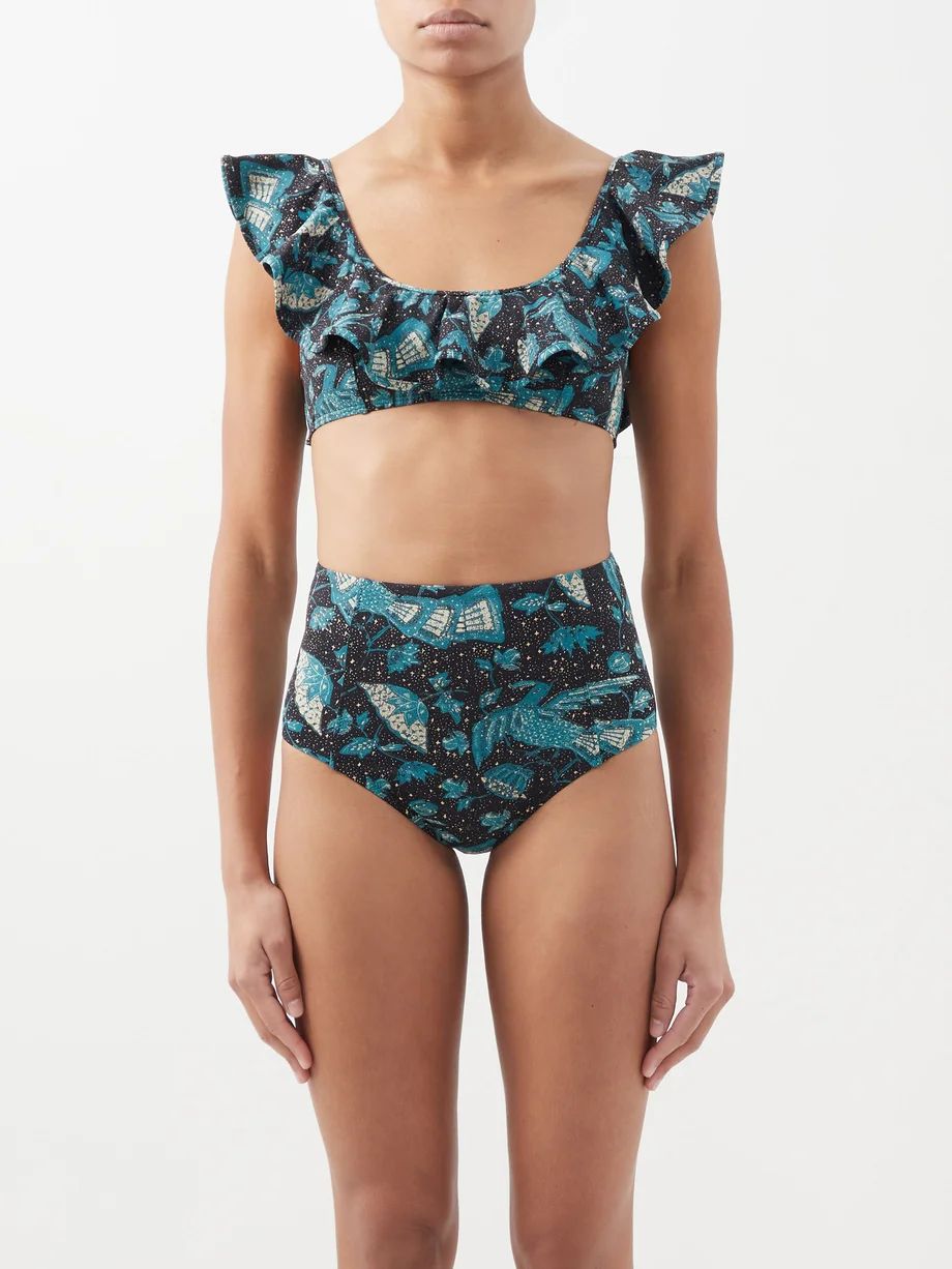 Azores floral-print scoop-neck bikini top | Ulla Johnson | Matches (US)