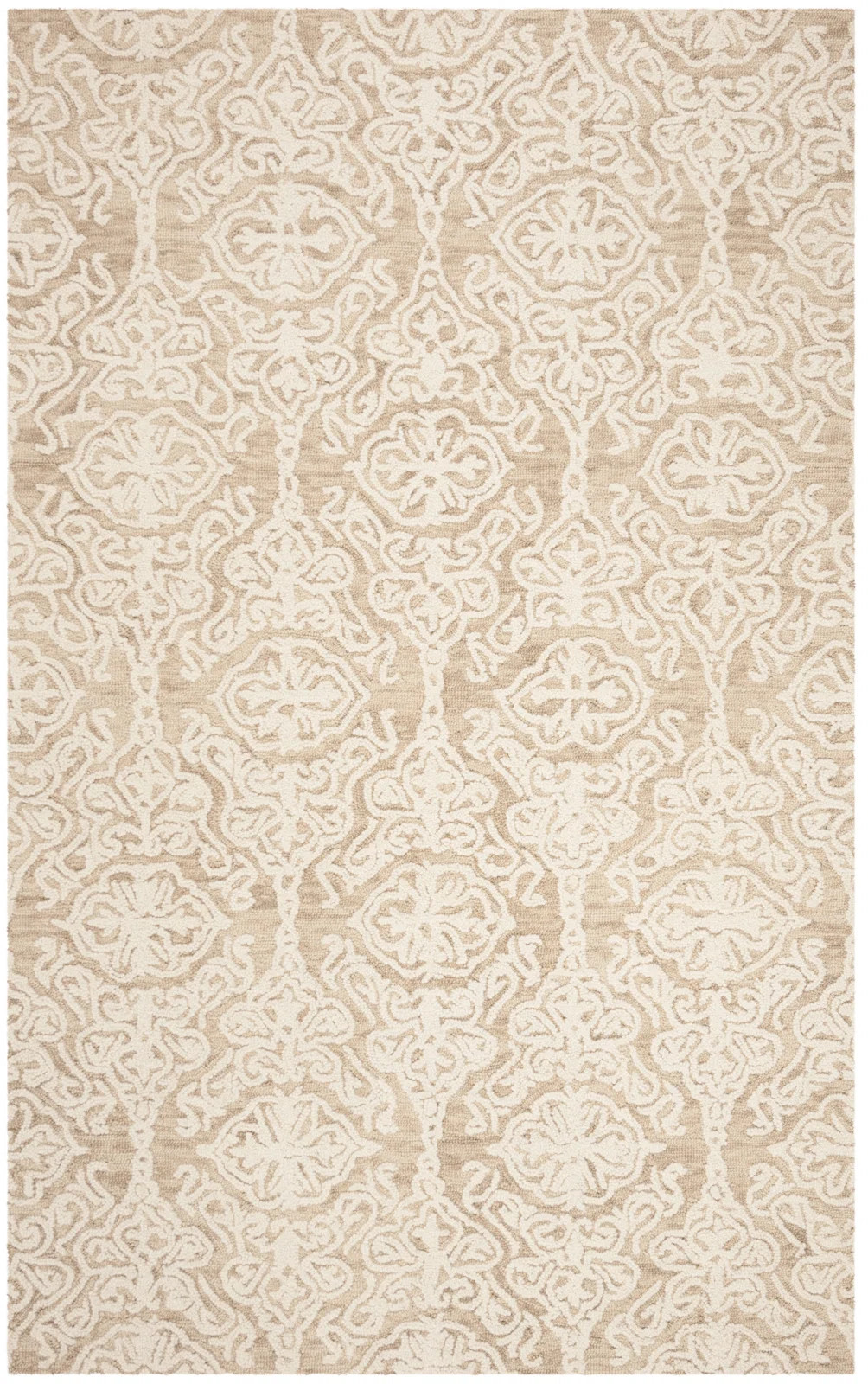 Davyan Handmade Wool Beige/Ivory Rug | Wayfair North America