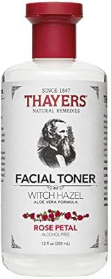 Thayers Alcohol-Free Rose Petal Witch Hazel Facial Toner with Aloe Vera Formula - 12 oz | Amazon (US)