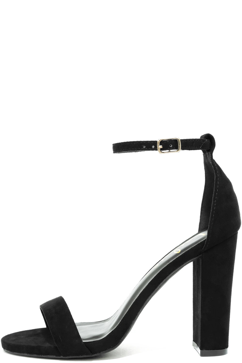 Taylor Black Suede Ankle Strap Heels | Lulus (US)