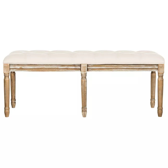 Rocha Tufted Traditional Wood Bench - Safavieh | Target