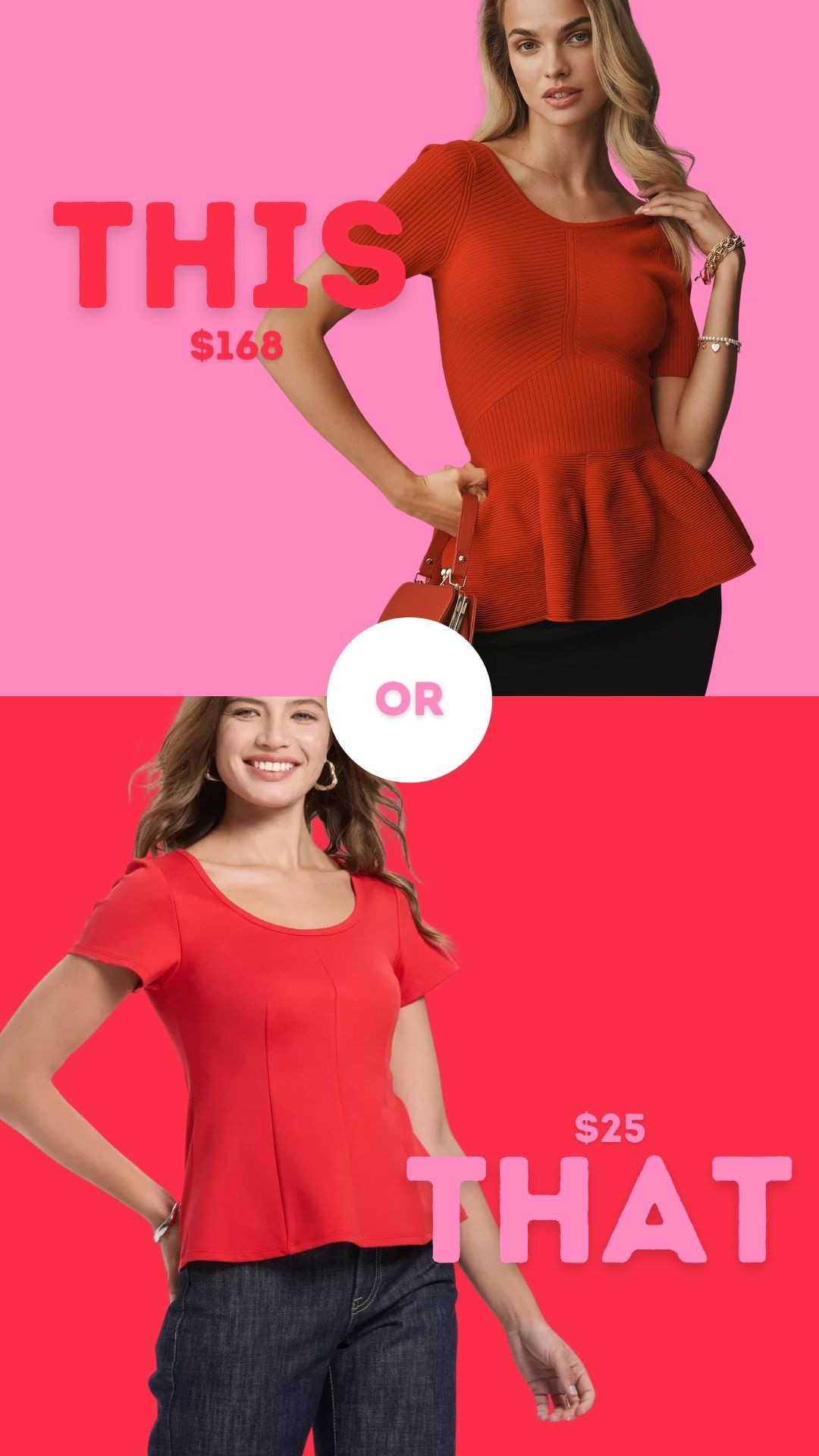 this or that red peplum top … 

#LTKWorkwear #LTKStyleTip