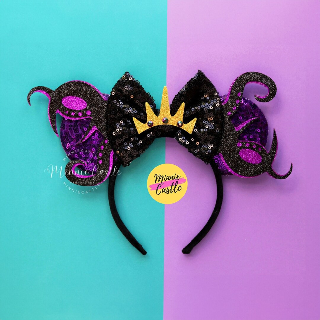 Ursula Ears, Little Mermaid Mickey Ears, Minnie Ears, Mickey Ears, Sea Witch Ears, Halloween Ears... | Etsy (US)