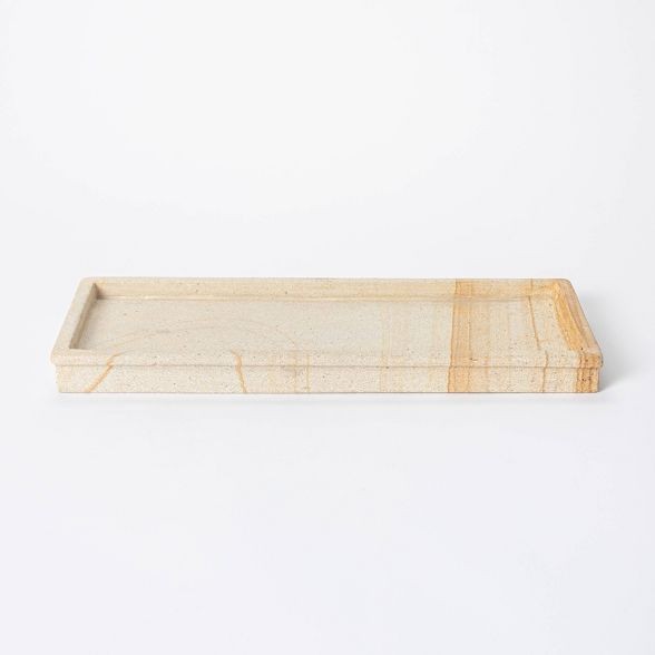 16" Decorative Wood Stone Tray Natural - Threshold™ designed with Studio McGee | Target