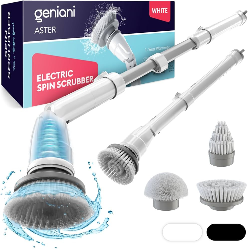 Amazon.com: GENIANI Electric Spin Scrubber - 360 Cordless Powerful Scrub Brush for Cleaning Bathr... | Amazon (US)