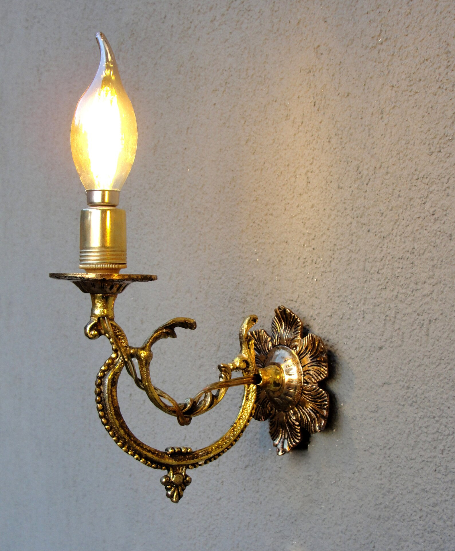 Art Nouveau Brass Wall Sconces. Candle Lights. A Pair of Wall - Etsy | Etsy (US)