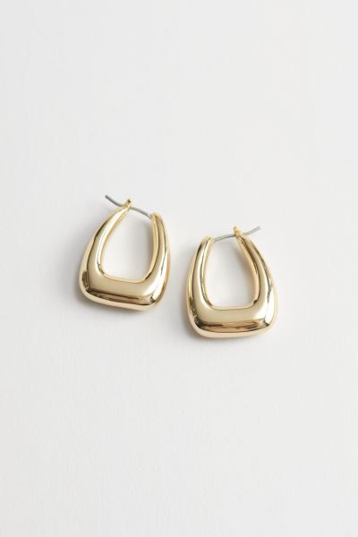 Chunky Oval Hoop Earrings - Silver - Ladies | H&M GB | H&M (UK, MY, IN, SG, PH, TW, HK)