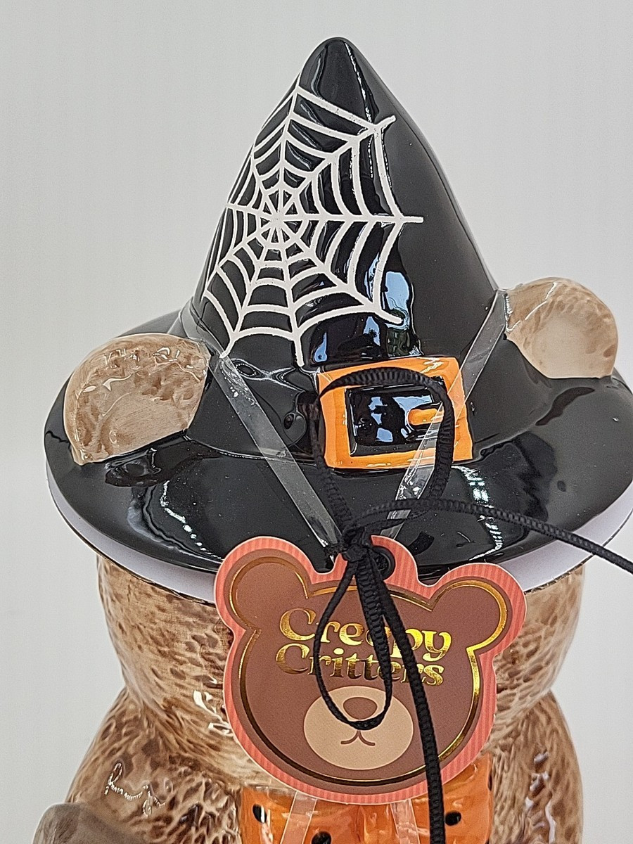 NEW Creepy Critters Halloween Witch Teddy Bear Cookie Jar 12\u201d Tall | eBay | eBay US