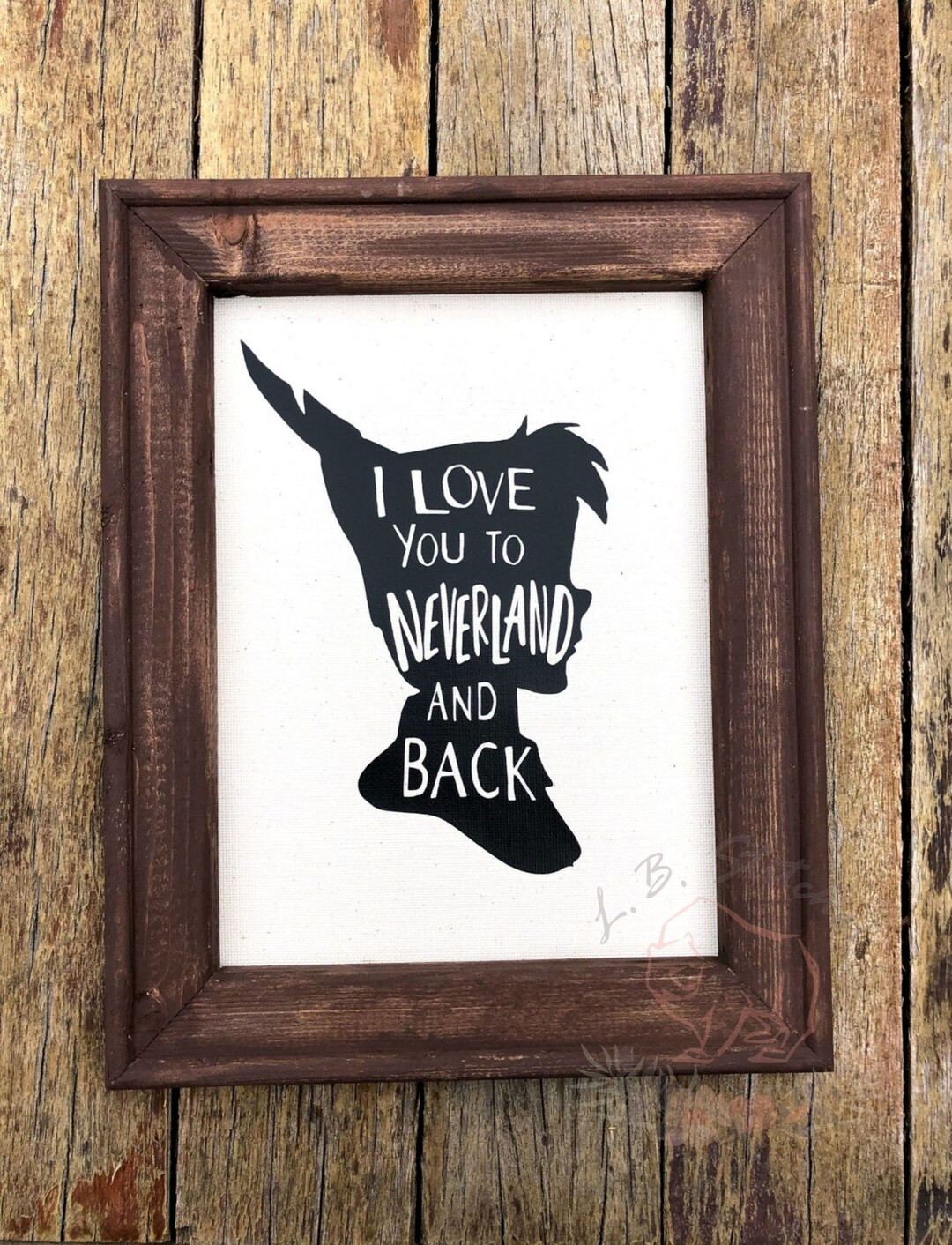 Peter Pan Nursery Decor Baby Shower Gift Reverse Canvas - Etsy | Etsy (US)